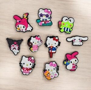 NEW Hello‎ Kitty Shoe Charms - 10 Piece Set